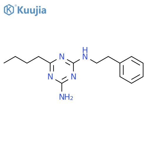 1,3,5-Triazine-2,4-diamine,6-butyl-N2-(2-phenylethyl)- structure