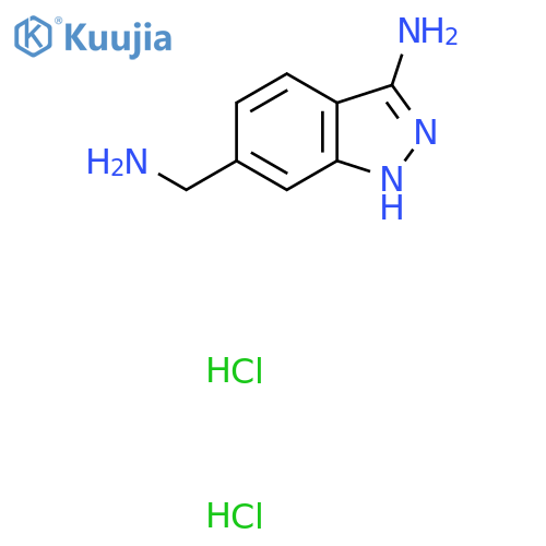 6-(aminomethyl)-1H-indazol-3-amine;dihydrochloride structure