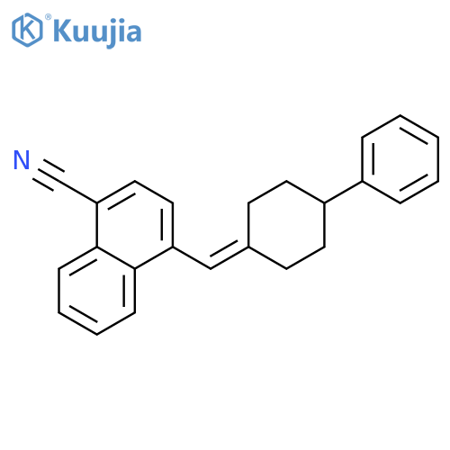 1-Naphthalenecarbonitrile, 4-[(4-phenylcyclohexylidene)methyl]- structure