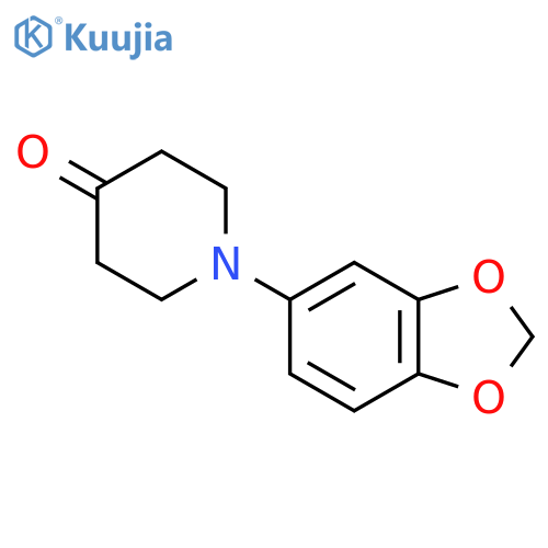 1-(1,3-Benzodioxol-5-yl)piperidin-4-one structure