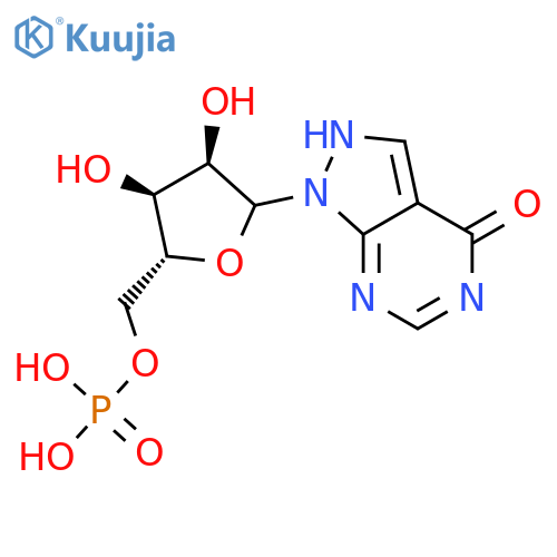 4H-Pyrazolo[3,4-d]pyrimidin-4-one,1,5-dihydro-1-(5-O-phosphono-b-D-ribofuranosyl)- structure