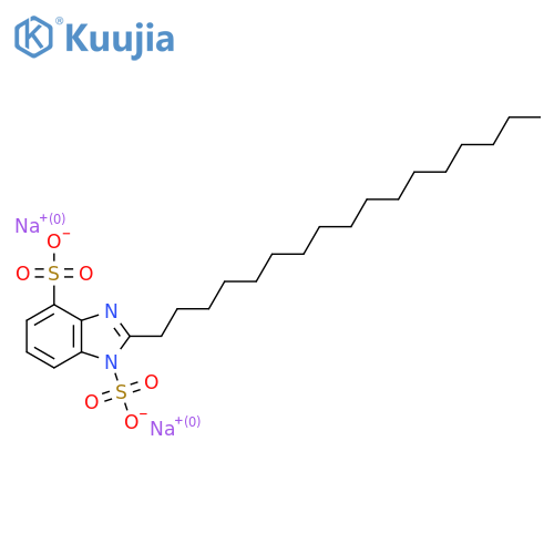 Disodium2-heptadecyl-1H-benzimidazoledisulfonate structure