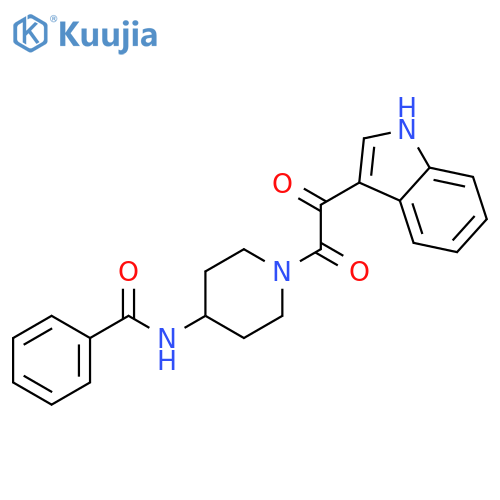 Benzamide,N-[1-[2-(1H-indol-3-yl)-2-oxoacetyl]-4-piperidinyl]- structure