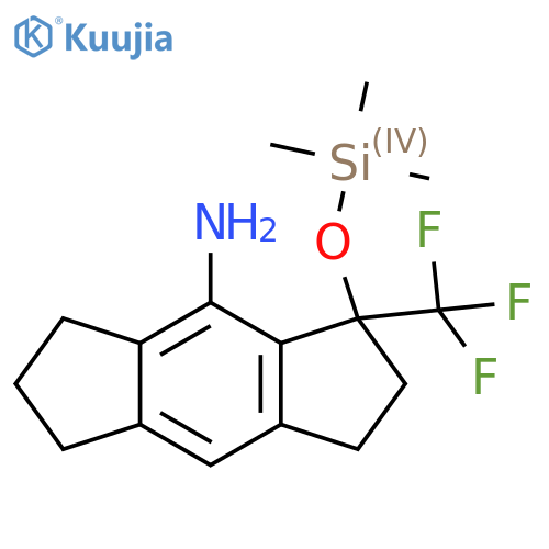 3-(Trifluoromethyl)-3-((trimethylsilyl)oxy)-1,2,3,5,6,7-hexahydro-s-indacen-4-amine structure