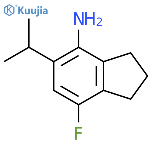 7-Fluoro-5-isopropyl-2,3-dihydro-1H-inden-4-amine structure