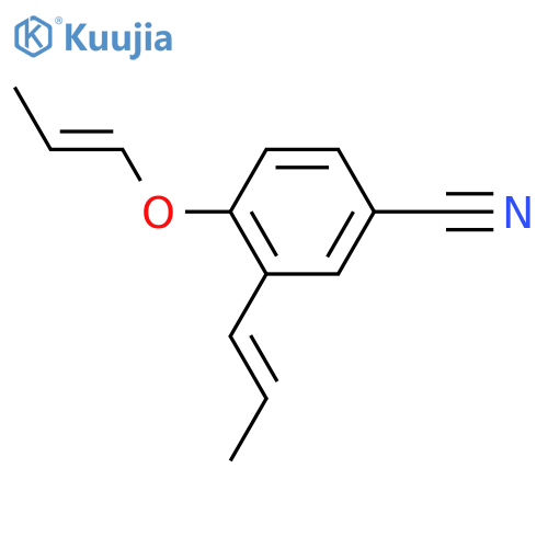 Benzonitrile, 3-(1E)-1-propen-1-yl-4-[(1E)-1-propen-1-yloxy]- structure