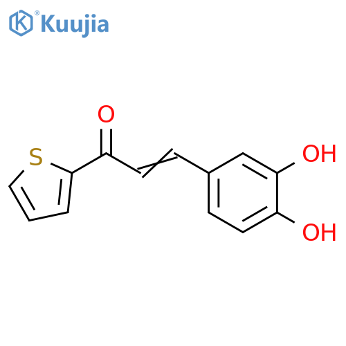 2-Propen-1-one, 3-(3,4-dihydroxyphenyl)-1-(2-thienyl)- structure