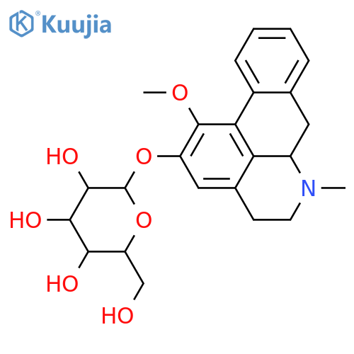 1,2-Dihydroxyaporphine; (R)-form, O1-Me, O-β-D-glucopyranoside structure