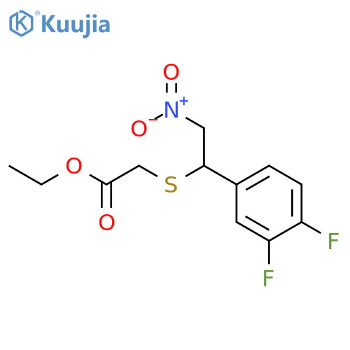 Acetic acid, [[1-(3,4-difluorophenyl)-2-nitroethyl]thio]-, ethyl ester structure