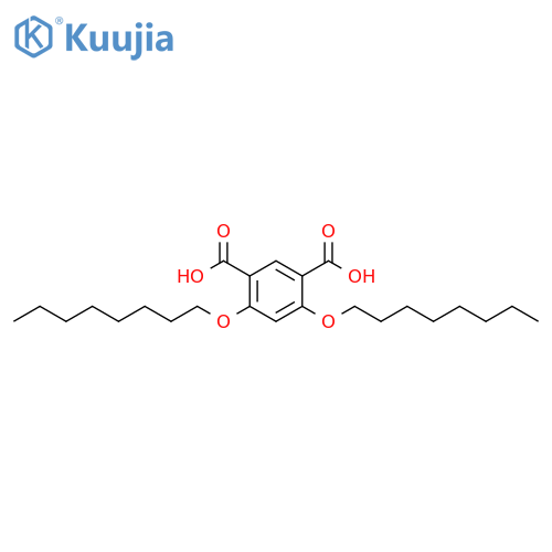 1,3-Benzenedicarboxylic acid, 4,6-bis(octyloxy)- structure
