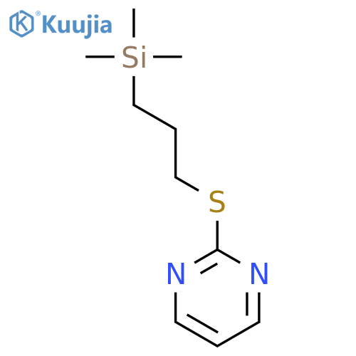 Pyrimidine, 2-[[3-(trimethylsilyl)propyl]thio]- structure
