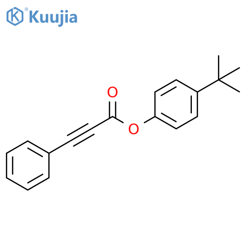 2-Propynoic acid, 3-phenyl-, 4-(1,1-dimethylethyl)phenyl ester structure