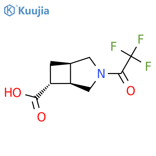 rac-(1R,5R,6R)-3-(trifluoroacetyl)-3-azabicyclo3.2.0heptane-6-carboxylic acid structure