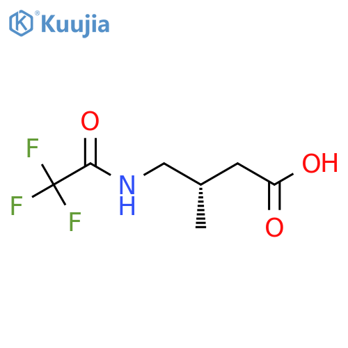 (3S)-3-methyl-4-(trifluoroacetamido)butanoic acid structure