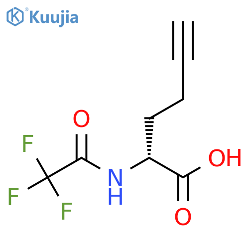 (2R)-2-(trifluoroacetamido)hex-5-ynoic acid structure