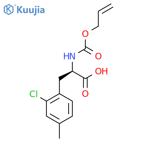 (2R)-3-(2-chloro-4-methylphenyl)-2-{(prop-2-en-1-yloxy)carbonylamino}propanoic acid structure