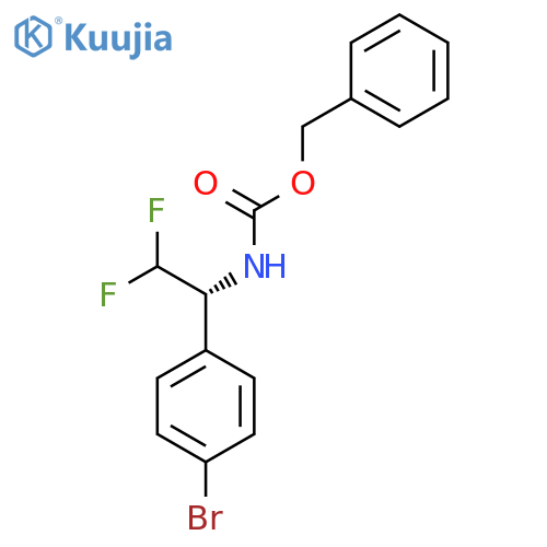 benzyl N-(1R)-1-(4-bromophenyl)-2,2-difluoroethylcarbamate structure