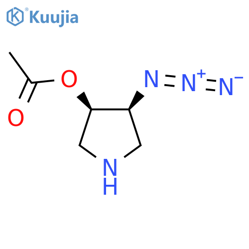 rac-(3R,4S)-4-azidopyrrolidin-3-yl acetate structure