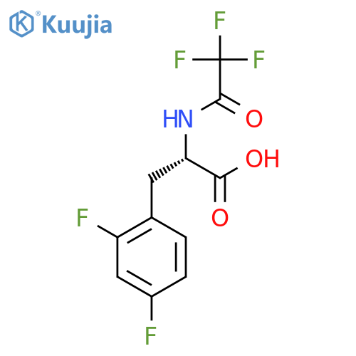 (2S)-3-(2,4-difluorophenyl)-2-(2,2,2-trifluoroacetamido)propanoic acid structure