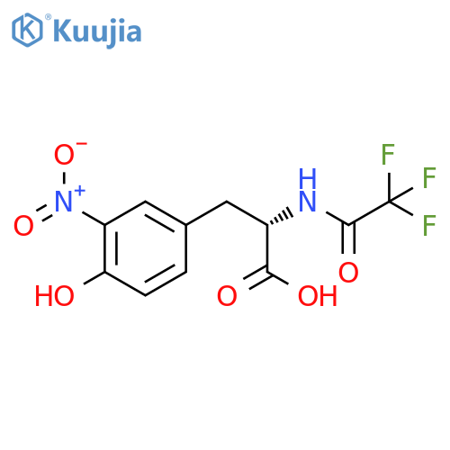 (2S)-3-(4-hydroxy-3-nitrophenyl)-2-(2,2,2-trifluoroacetamido)propanoic acid structure