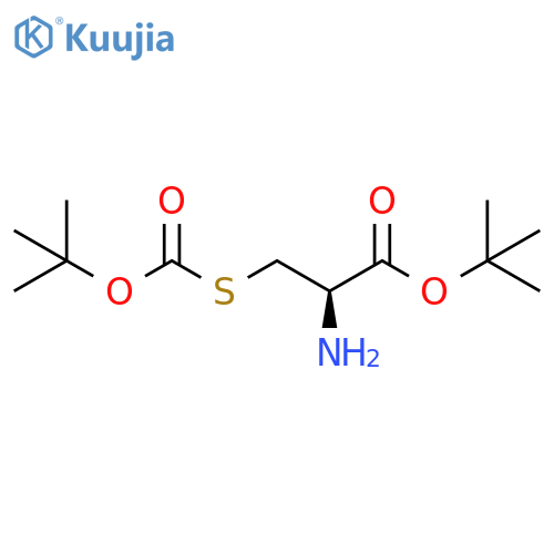 tert-butyl (2R)-2-amino-3-{[(tert-butoxy)carbonyl]sulfanyl}propanoate structure
