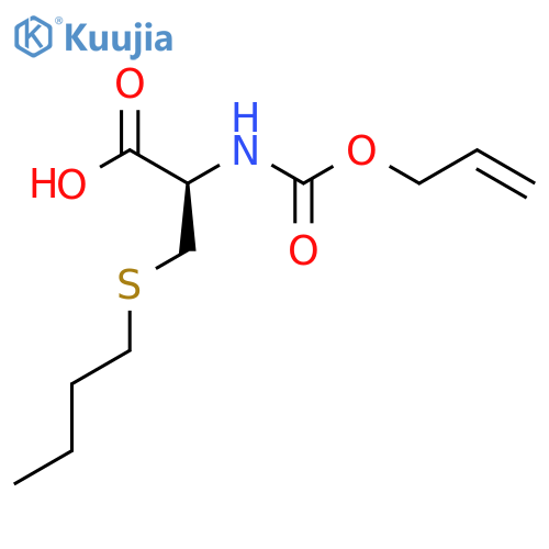 (2R)-3-(butylsulfanyl)-2-{(prop-2-en-1-yloxy)carbonylamino}propanoic acid structure