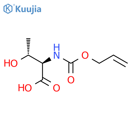 (2R,3R)-3-hydroxy-2-{(prop-2-en-1-yloxy)carbonylamino}butanoic acid structure