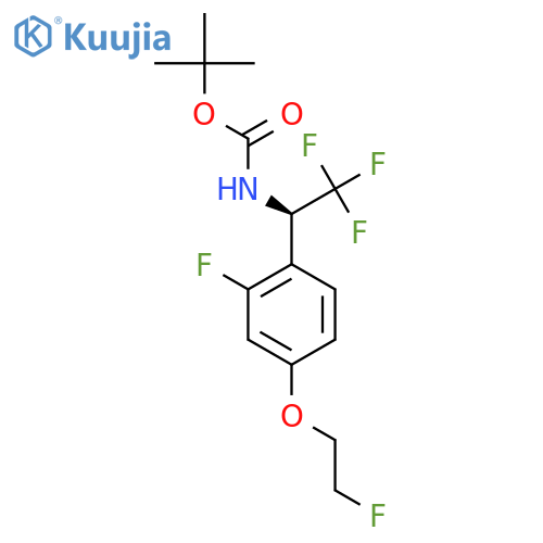 tert-butyl N-(1R)-2,2,2-trifluoro-1-2-fluoro-4-(2-fluoroethoxy)phenylethylcarbamate structure