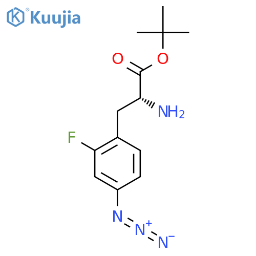 tert-butyl (2R)-2-amino-3-(4-azido-2-fluorophenyl)propanoate structure