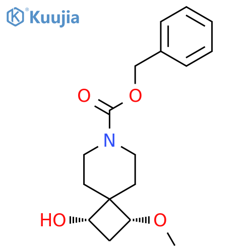 rac-benzyl (1R,3S)-1-hydroxy-3-methoxy-7-azaspiro3.5nonane-7-carboxylate structure