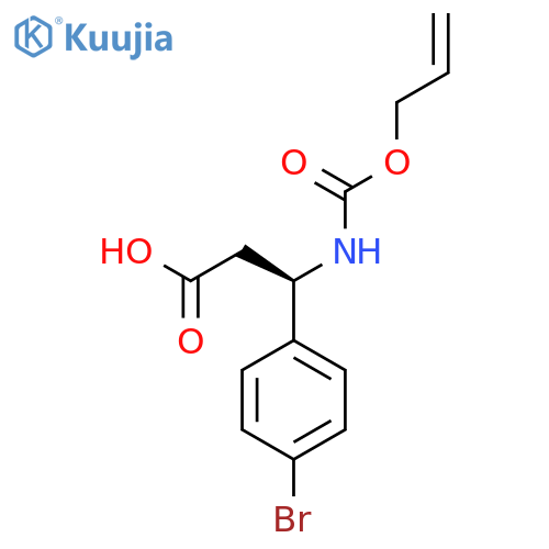 (3R)-3-(4-bromophenyl)-3-{(prop-2-en-1-yloxy)carbonylamino}propanoic acid structure