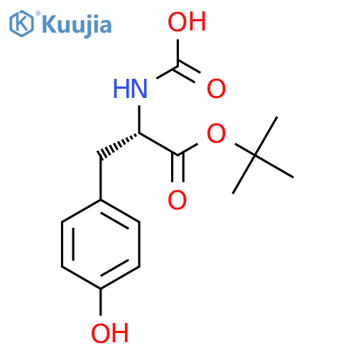 [(2S)-1-(tert-butoxy)-3-(4-hydroxyphenyl)-1-oxopropan-2-yl]carbamic acid structure