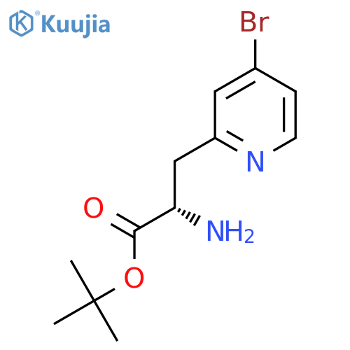 tert-butyl (2S)-2-amino-3-(4-bromopyridin-2-yl)propanoate structure