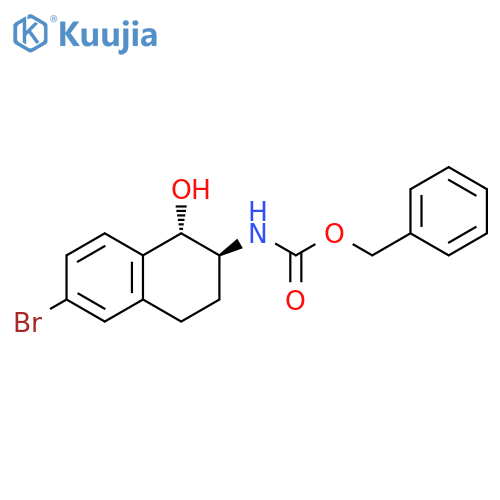 rac-benzyl N-(1R,2R)-6-bromo-1-hydroxy-1,2,3,4-tetrahydronaphthalen-2-ylcarbamate structure