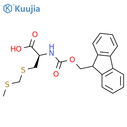 (2R)-2-({(9H-fluoren-9-yl)methoxycarbonyl}amino)-3-{(methylsulfanyl)methylsulfanyl}propanoic acid structure