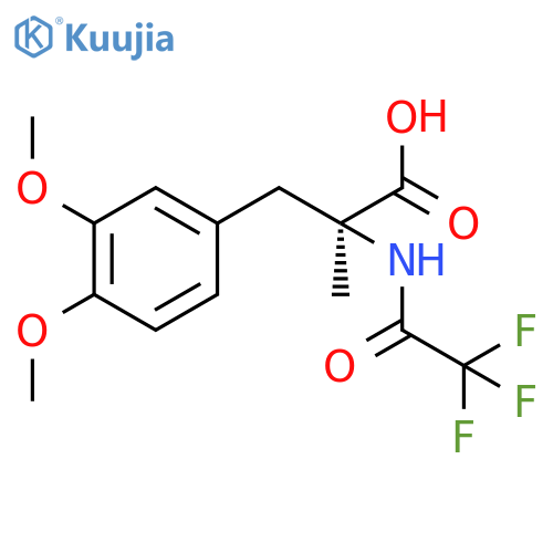 (2S)-3-(3,4-dimethoxyphenyl)-2-methyl-2-(2,2,2-trifluoroacetamido)propanoic acid structure