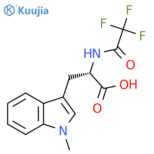 (2S)-3-(1-methyl-1H-indol-3-yl)-2-(2,2,2-trifluoroacetamido)propanoic acid structure