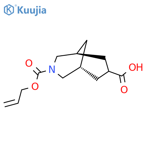 (1R,5S,7r)-3-(prop-2-en-1-yloxy)carbonyl-3-azabicyclo3.3.1nonane-7-carboxylic acid structure