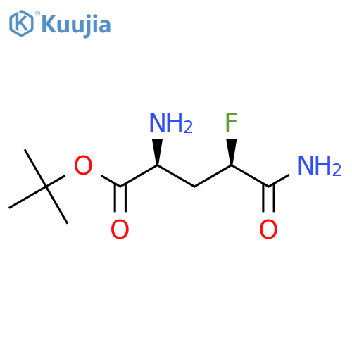 tert-butyl (2S,4R)-2-amino-4-carbamoyl-4-fluorobutanoate structure