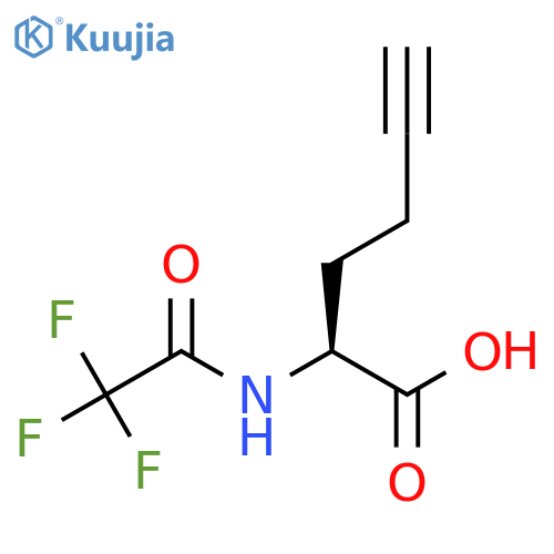 (2S)-2-(trifluoroacetamido)hex-5-ynoic acid structure