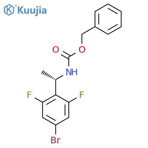 benzyl N-(1S)-1-(4-bromo-2,6-difluorophenyl)ethylcarbamate structure