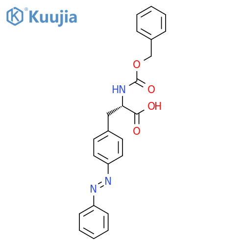 (2S)-2-{(benzyloxy)carbonylamino}-3-4-(2-phenyldiazen-1-yl)phenylpropanoic acid structure