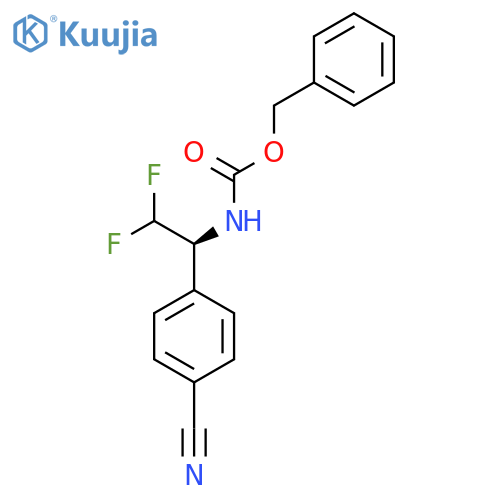benzyl N-(1S)-1-(4-cyanophenyl)-2,2-difluoroethylcarbamate structure