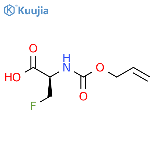 (2R)-3-fluoro-2-{(prop-2-en-1-yloxy)carbonylamino}propanoic acid structure