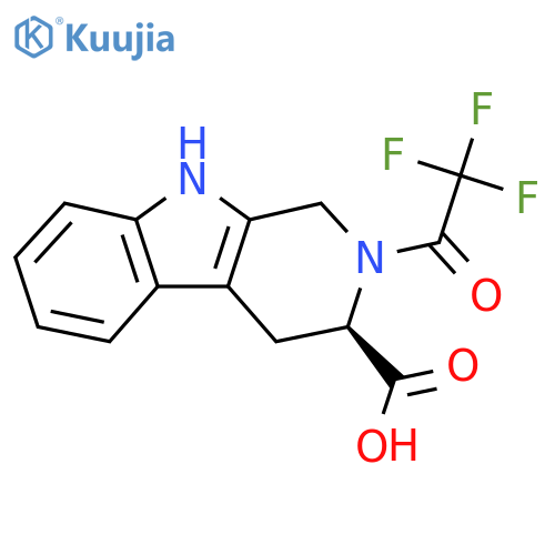 (3R)-2-(2,2,2-trifluoroacetyl)-1H,2H,3H,4H,9H-pyrido3,4-bindole-3-carboxylic acid structure