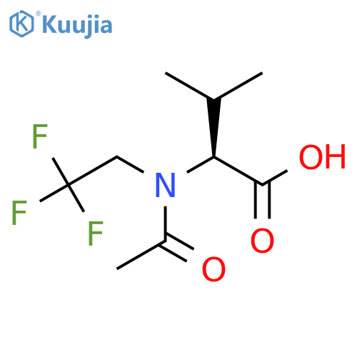 (2S)-3-methyl-2-N-(2,2,2-trifluoroethyl)acetamidobutanoic acid structure