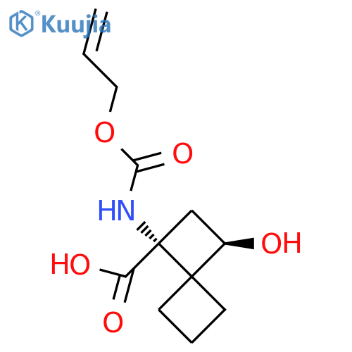 rac-(1R,3R)-3-hydroxy-1-{(prop-2-en-1-yloxy)carbonylamino}spiro3.3heptane-1-carboxylic acid structure