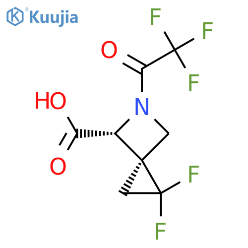 rac-(3R,4R)-1,1-difluoro-5-(2,2,2-trifluoroacetyl)-5-azaspiro2.3hexane-4-carboxylic acid structure