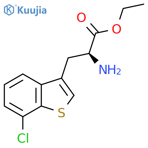ethyl (2S)-2-amino-3-(7-chloro-1-benzothiophen-3-yl)propanoate structure