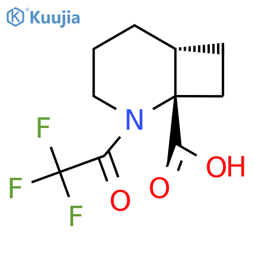 rac-(1R,6S)-2-(2,2,2-trifluoroacetyl)-2-azabicyclo4.2.0octane-1-carboxylic acid structure